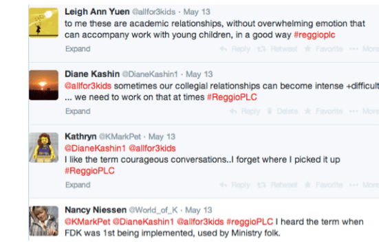 #ReggioPLC Chat %22courageous conversations%22