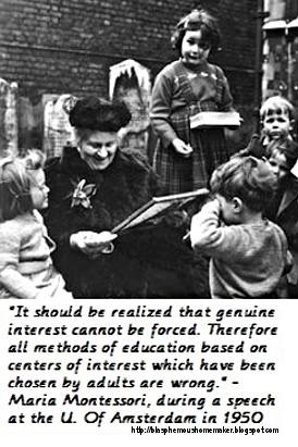 Maria Montessori on Interests