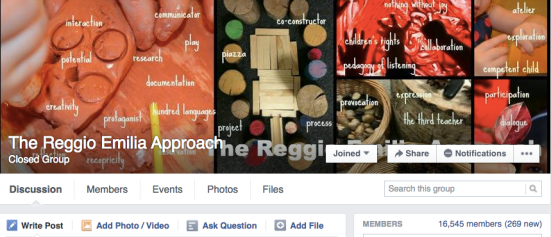 The Reggio Emilia Approach Facebook Group