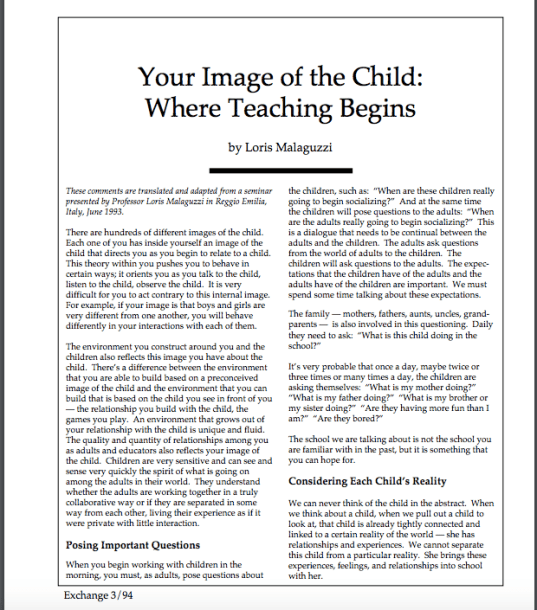 Your Image of the Child