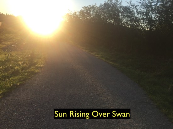 Sun rising over Swan